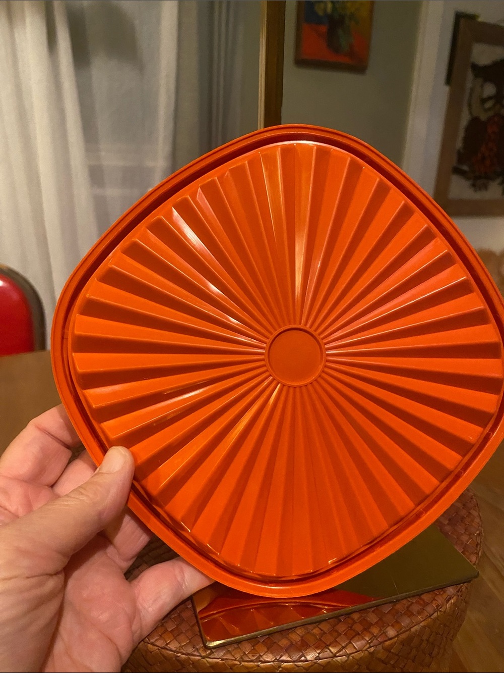 Tupperware tops orange and turquoise color - Picture 3 of 9